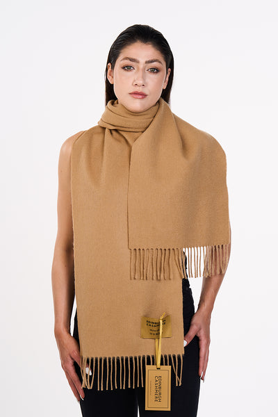 Scott Cashmere 100% Pure Extra Fine Wool Scarf Camel