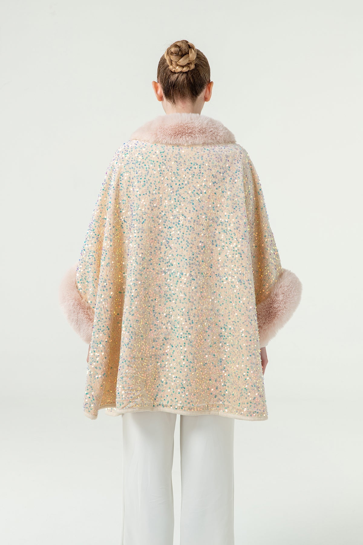 Scott Cashmere Women's Cape Exclusive Design - Pink