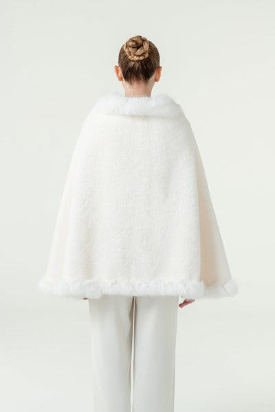 Scott Cashmere Women's Cape Exclusive Design - White