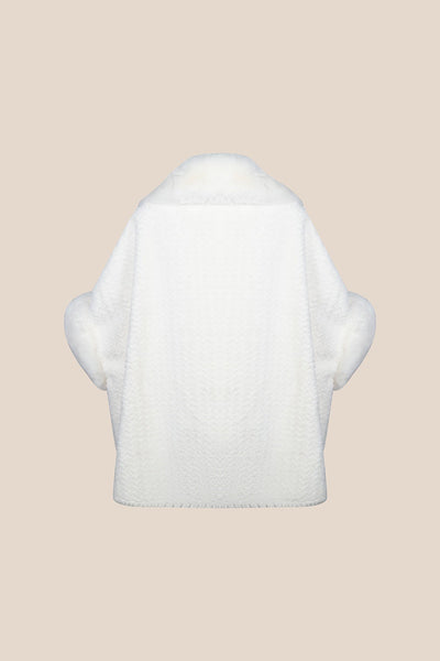 Scott Cashmere Women's Cape Exclusive Design - White