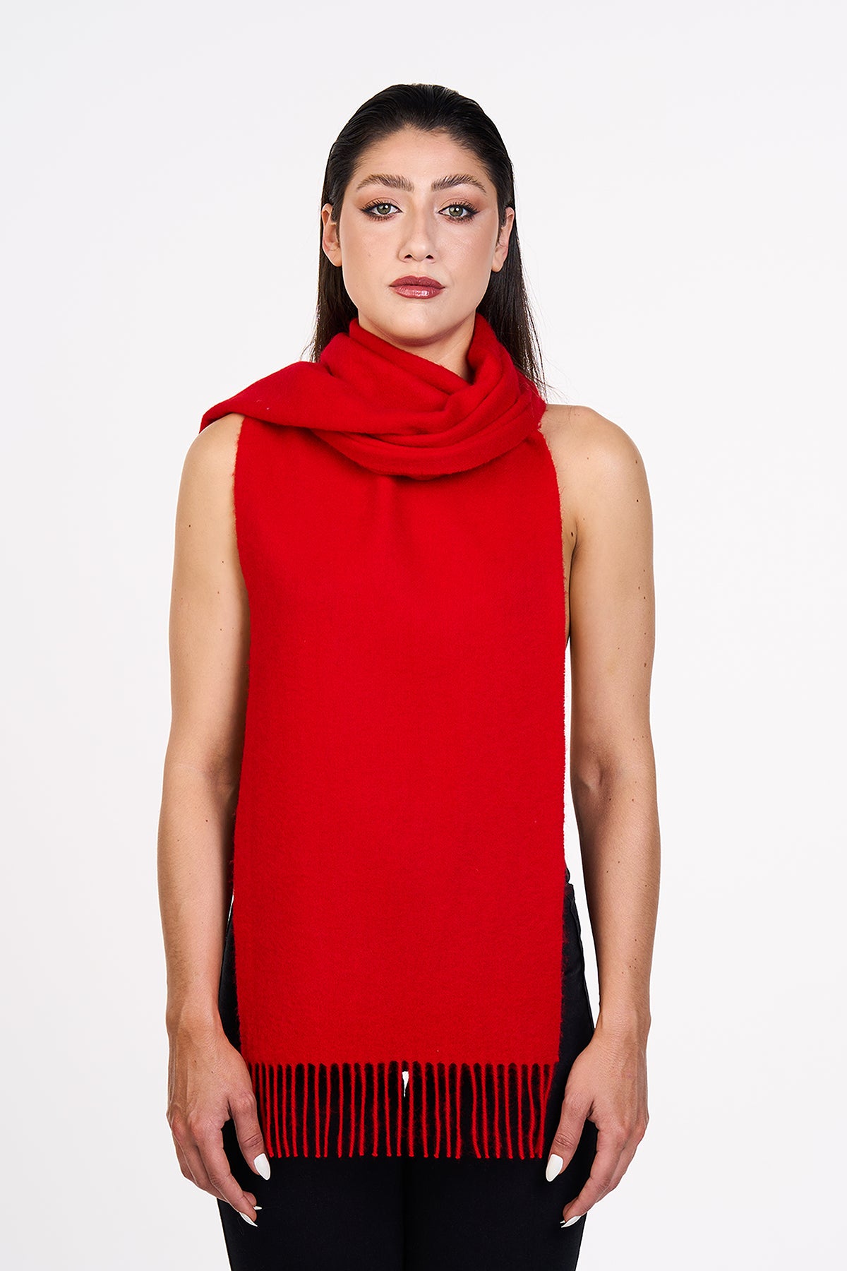 Scott Cashmere 100% Pure Cashmere Scarf Red - Small