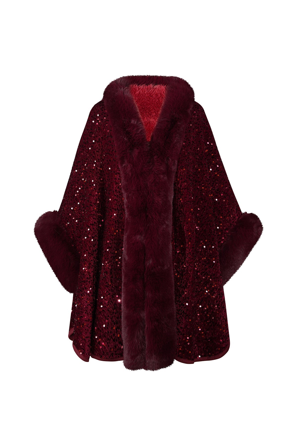 Scott Cashmere Women's Cape Exclusive Design - Red