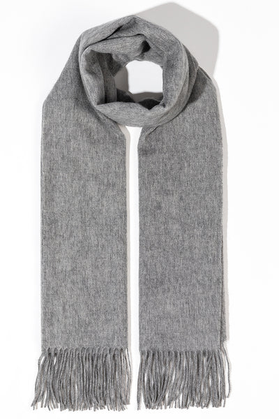 Scott Cashmere 100% Pure Extra Fine Wool Scarf Grey