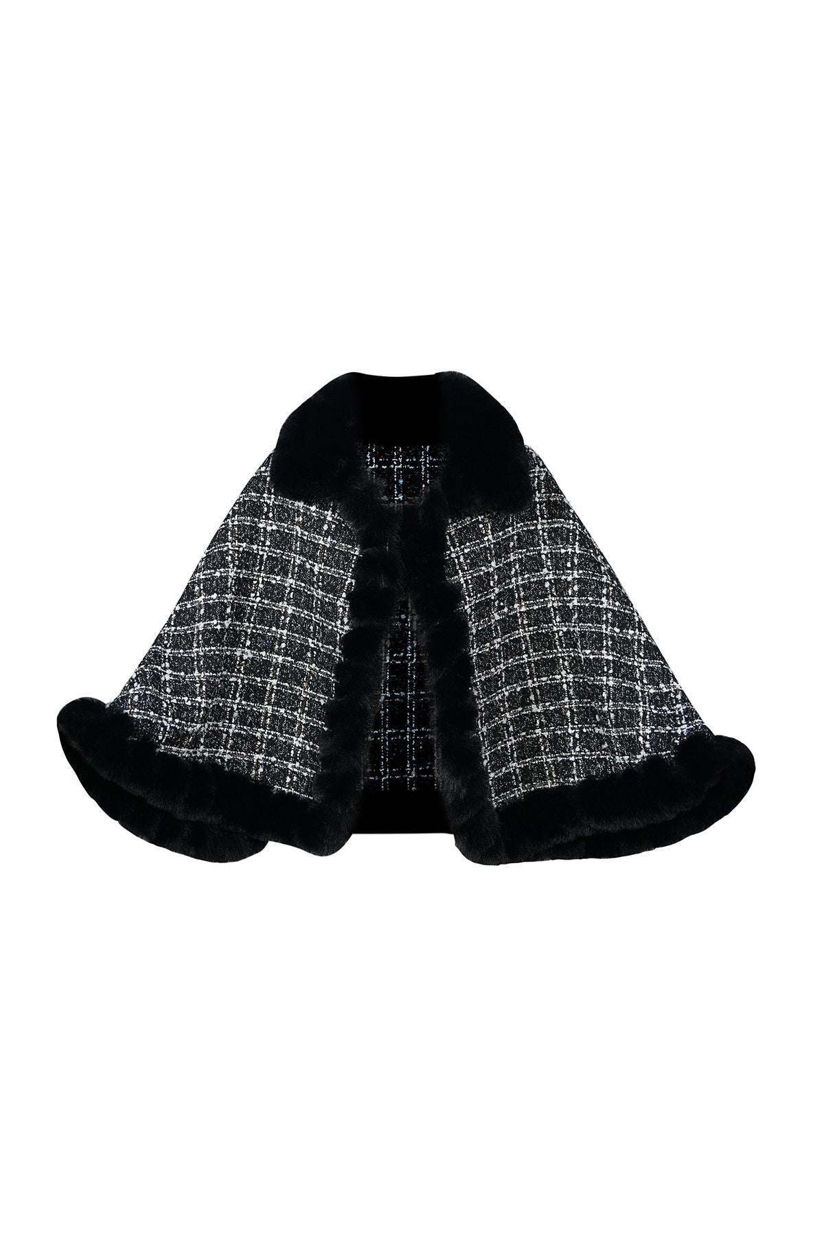 Scott Cashmere Women's Cape Exclusive Design - Black/White