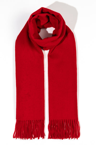 Scott Cashmere 100% Pure Extra Fine Wool Scarf Red