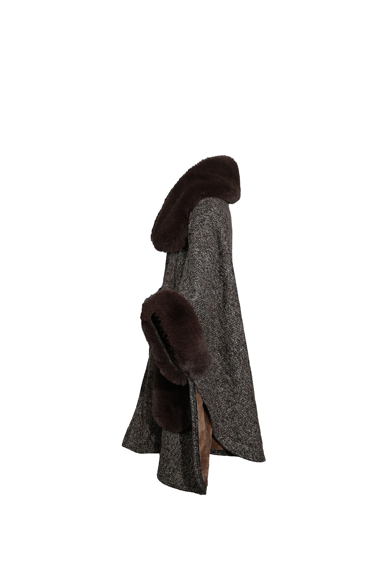 Scott Cashmere Women's Cape Exclusive Design - Brown