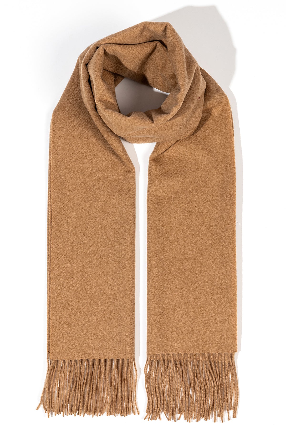 Scott Cashmere 100% Pure Extra Fine Wool Scarf Camel - Small