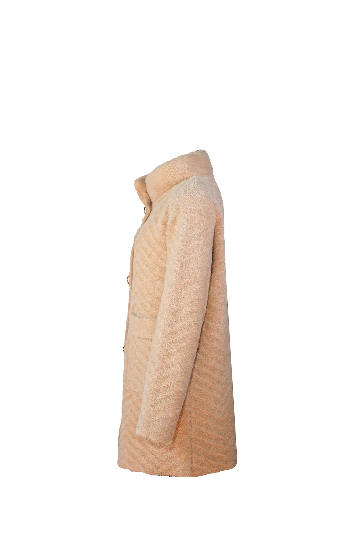 Scott Cashmere Women's Fur Coat Exclusive Design - Camel