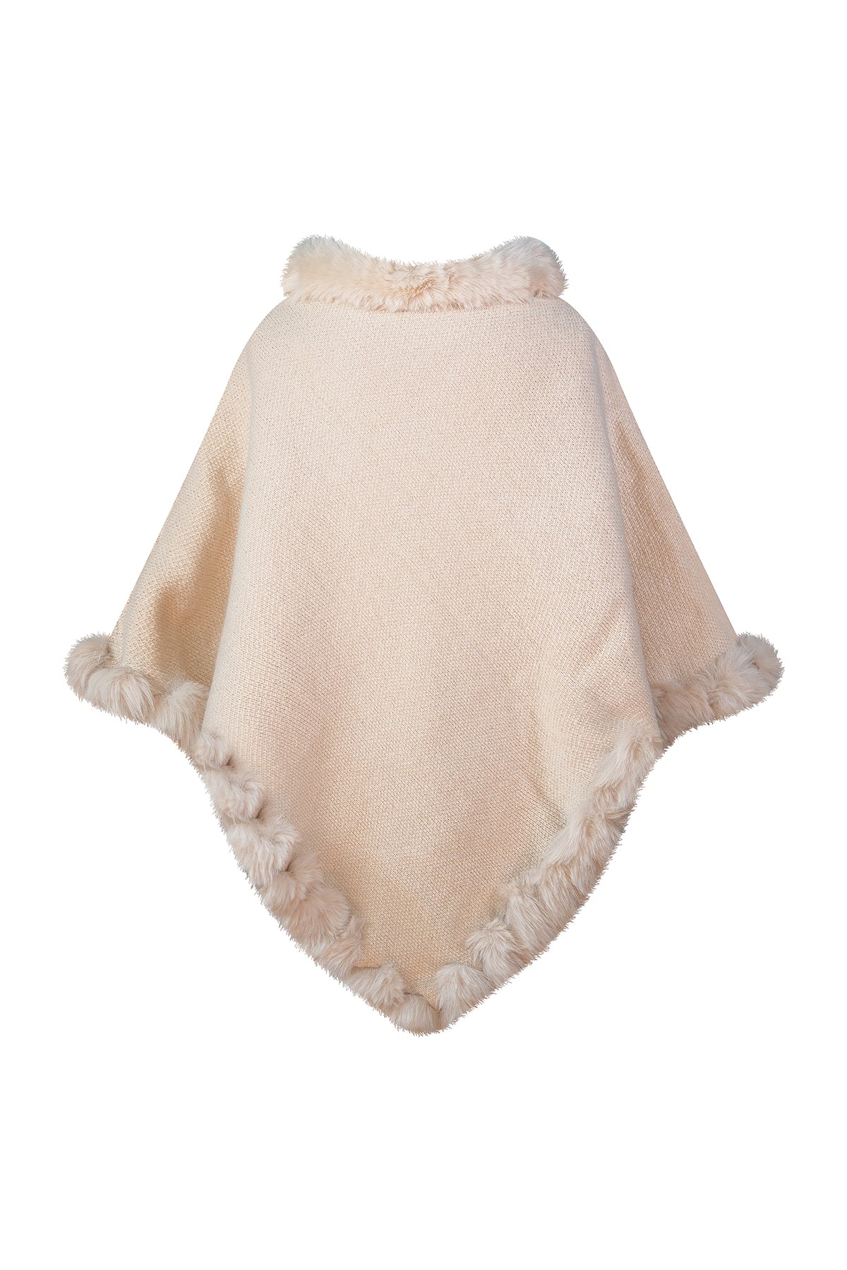 Scott Cashmere Women's Poncho Exclusive Design - Cream