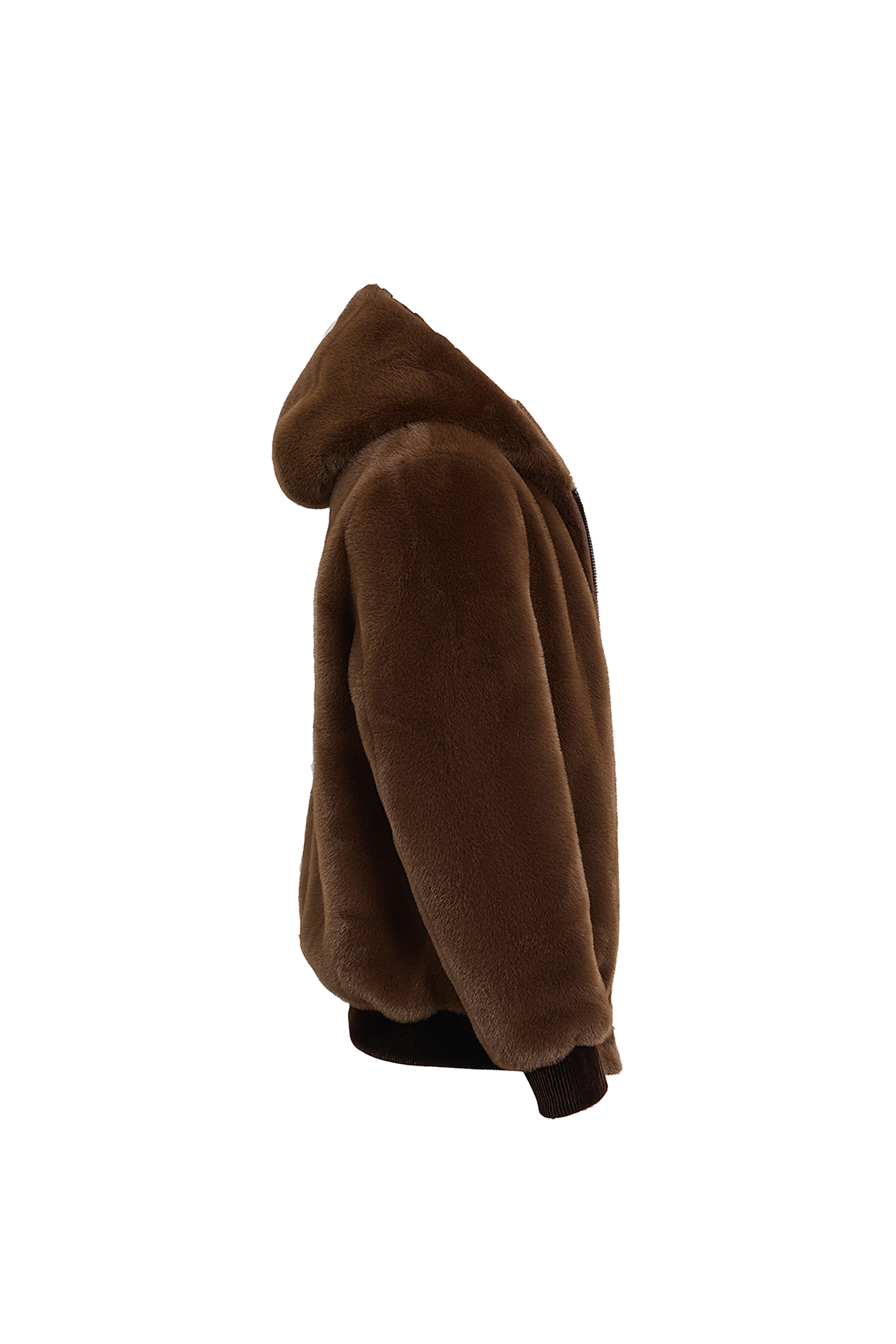 Scott Cashmere Men's Hooded Fur Jacket Exclusive Design - Brown