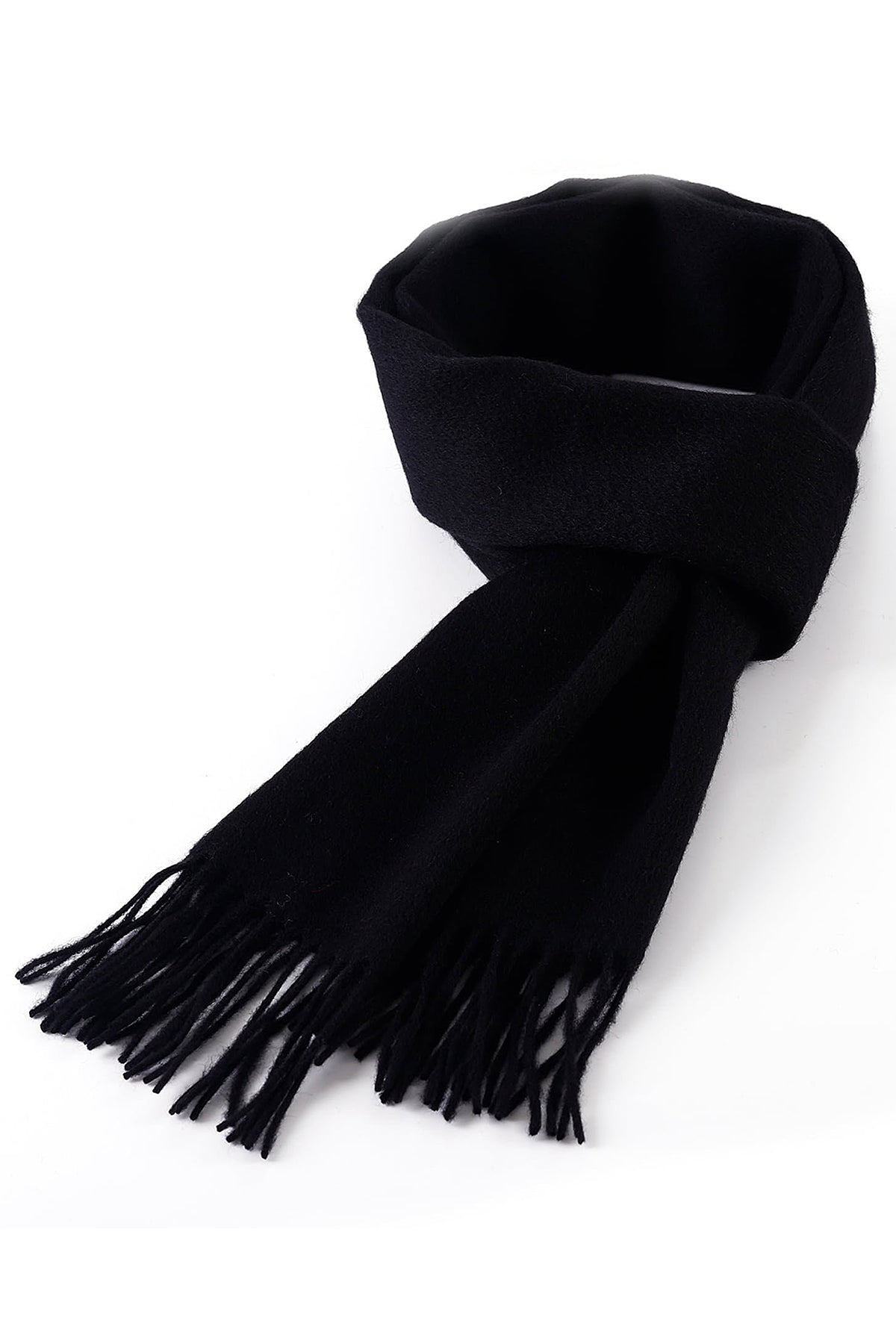 Scott Cashmere 100% Pure Extra Fine Wool Scarf Black