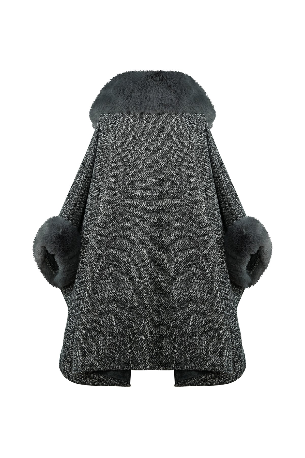 Scott Cashmere Women's Cape Exclusive Design - Dark Grey