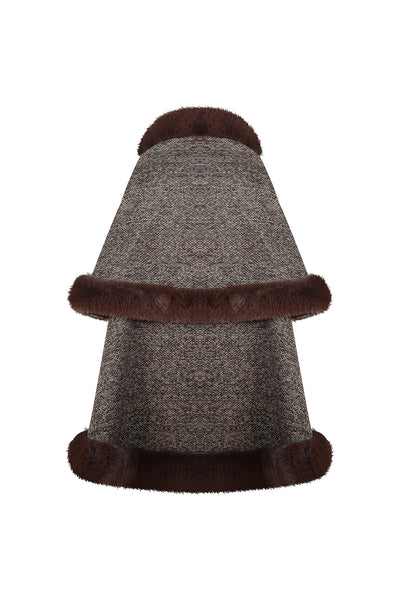 Scott Cashmere Women's Cape Exclusive Design - Brown