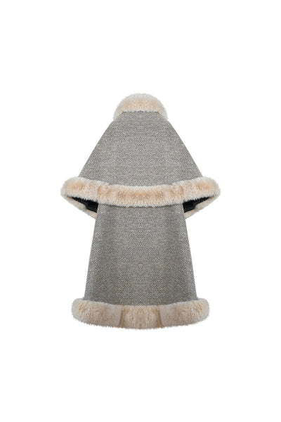 Scott Cashmere Women's Cape Exclusive Design - Grey