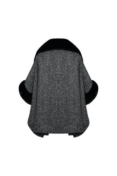 Scott Cashmere Women's Cape Exclusive Design - Black