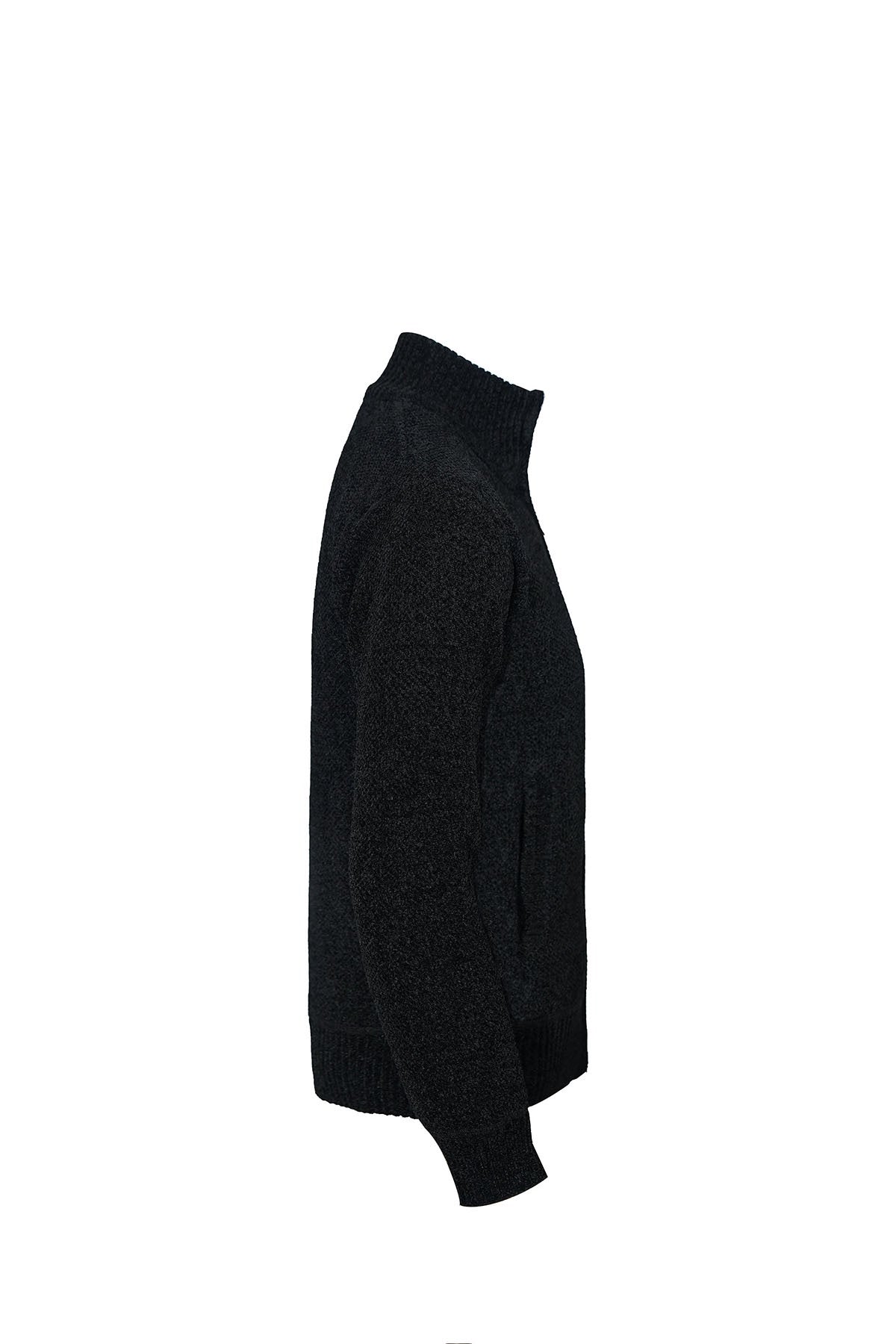 Scott Cashmere Men's Cardigan Exclusive Design - Black