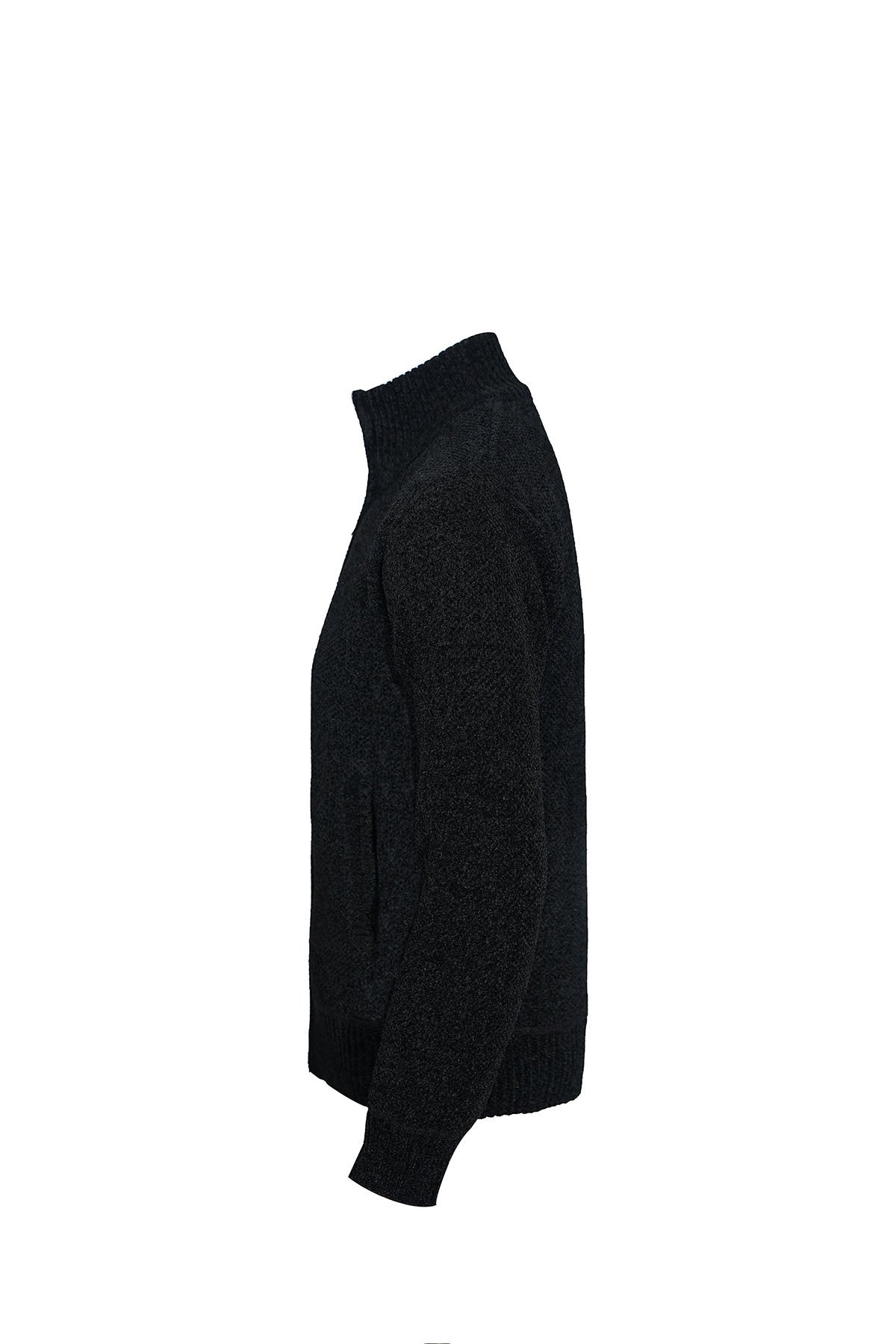 Scott Cashmere Men's Cardigan Exclusive Design - Black