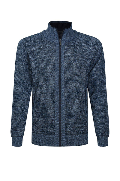 Scott Cashmere Men's Cardigan Exclusive Design - Blue