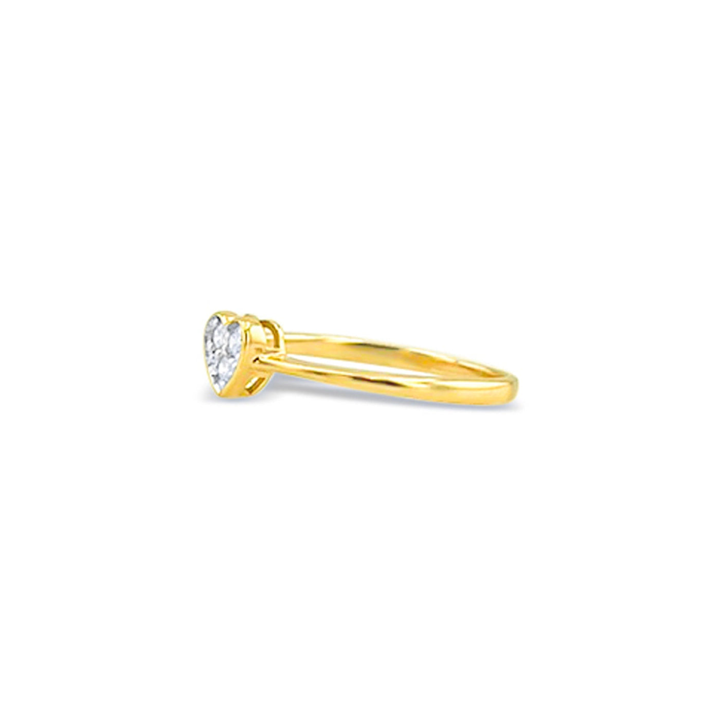 Lucchi 18k White and Yellow Gold with Diamond - Ring Style 55 (Size 14)