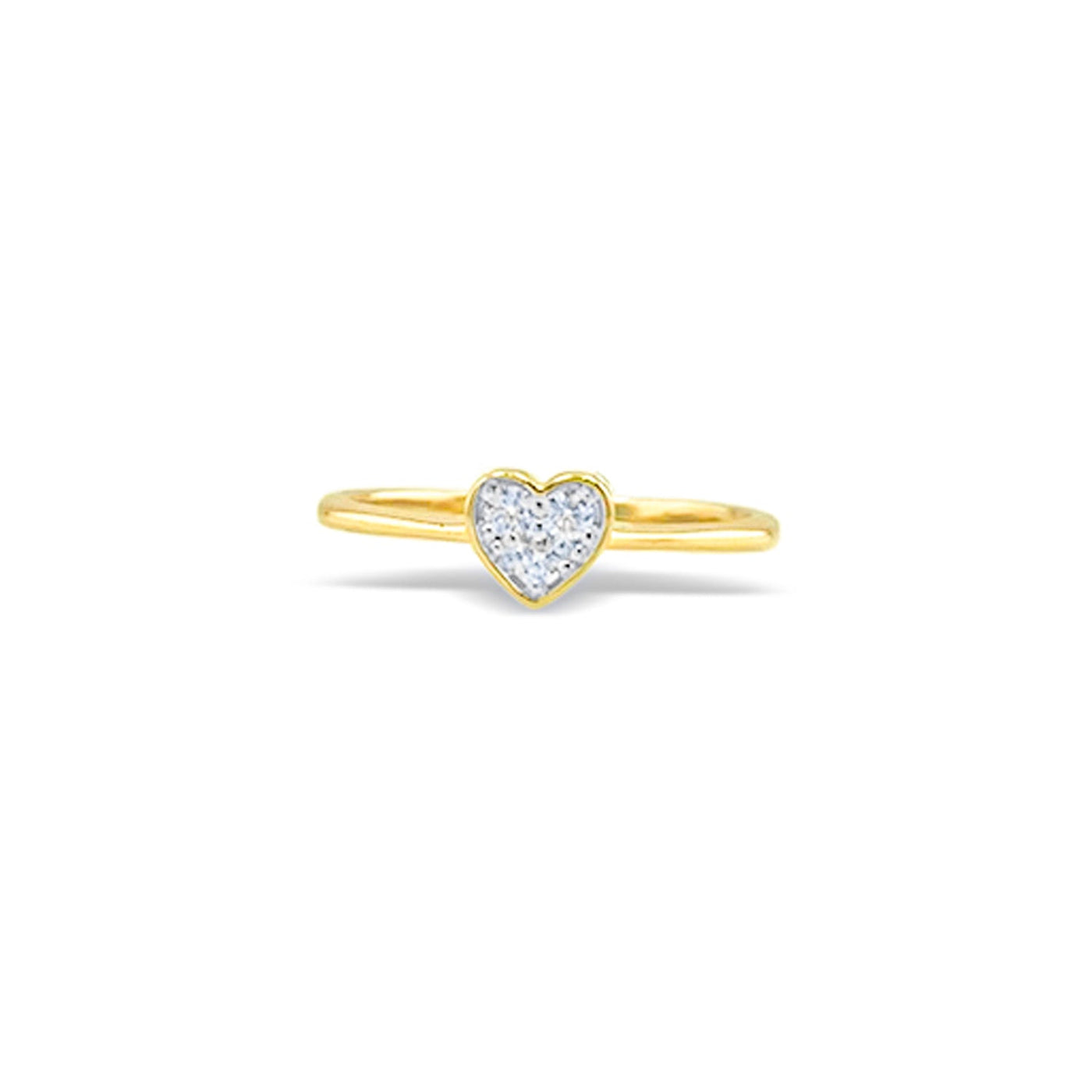 Lucchi 18k White and Yellow Gold with Diamond - Ring Style 55 (Size 14)