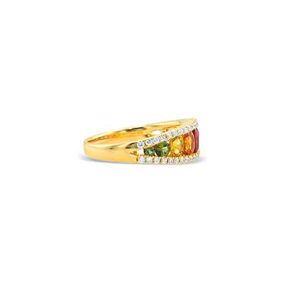 Lucchi 18k Yellow Gold with Diamond - Ring Style 45 (Size 13)