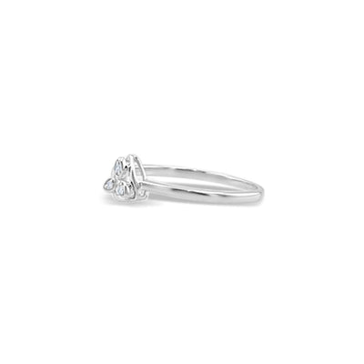 Lucchi 18k White Gold with Diamond - Ring Style 22 (Size 14)