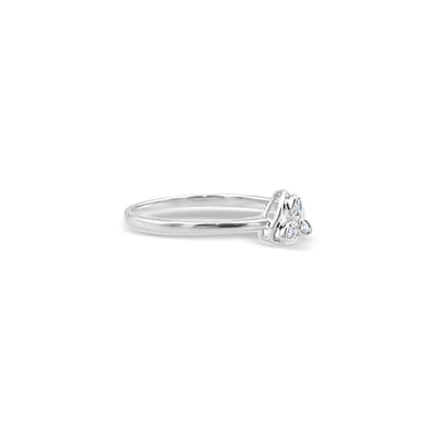 Lucchi 18k White Gold with Diamond - Ring Style 22 (Size 14)