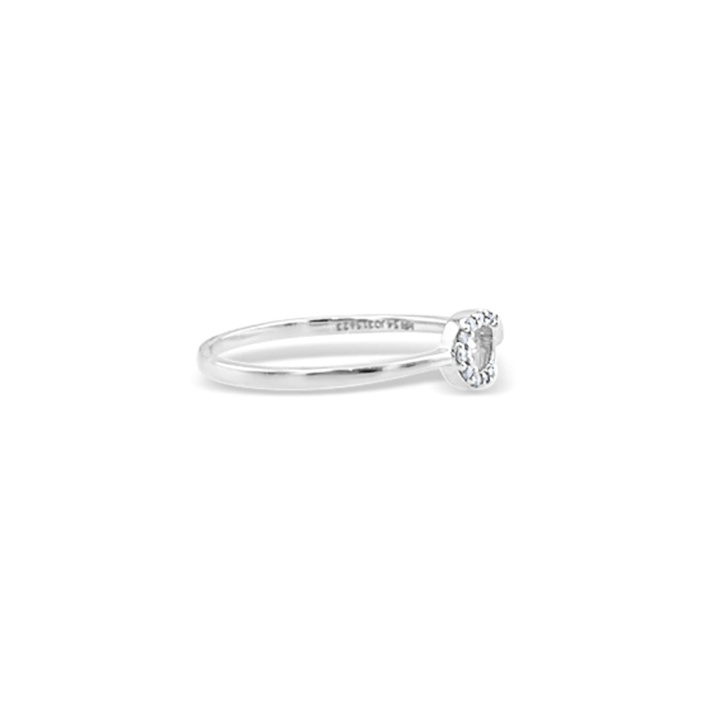 Lucchi 18k White Gold with Diamond - Ring Style 32 (Size 14)