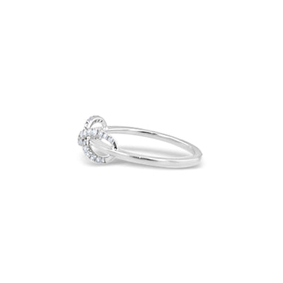 Lucchi 18k White Gold with Diamond - Ring Style 26 (Size 14)