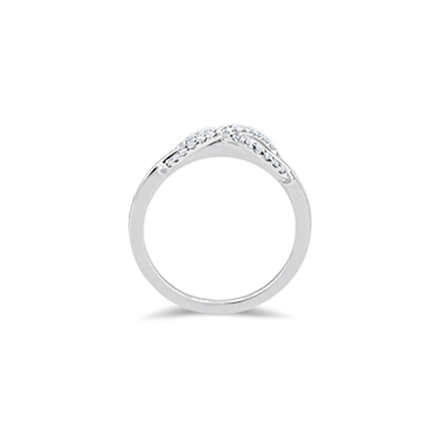 Lucchi 18k White Gold with Diamond - Ring Style 26 (Size 14)