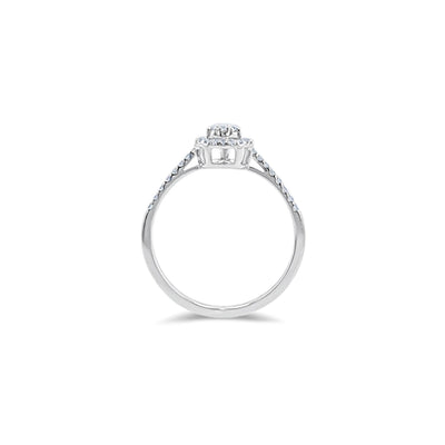 Lucchi 18k White Gold with Diamond - Ring Style 49 (Size 14)