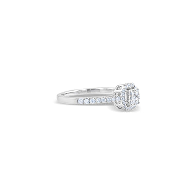 Lucchi 18k White Gold with Diamond - Ring Style 48 (Size 14)