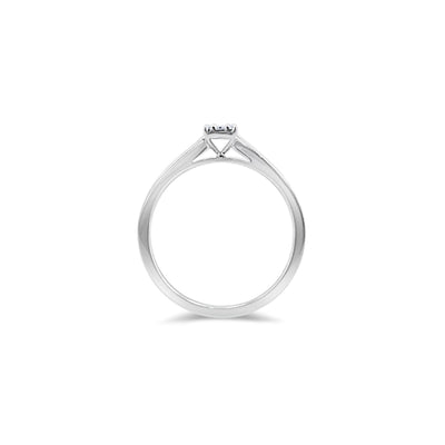 Lucchi 18k White Gold with Diamond - Ring Style 13 (Size: 14)