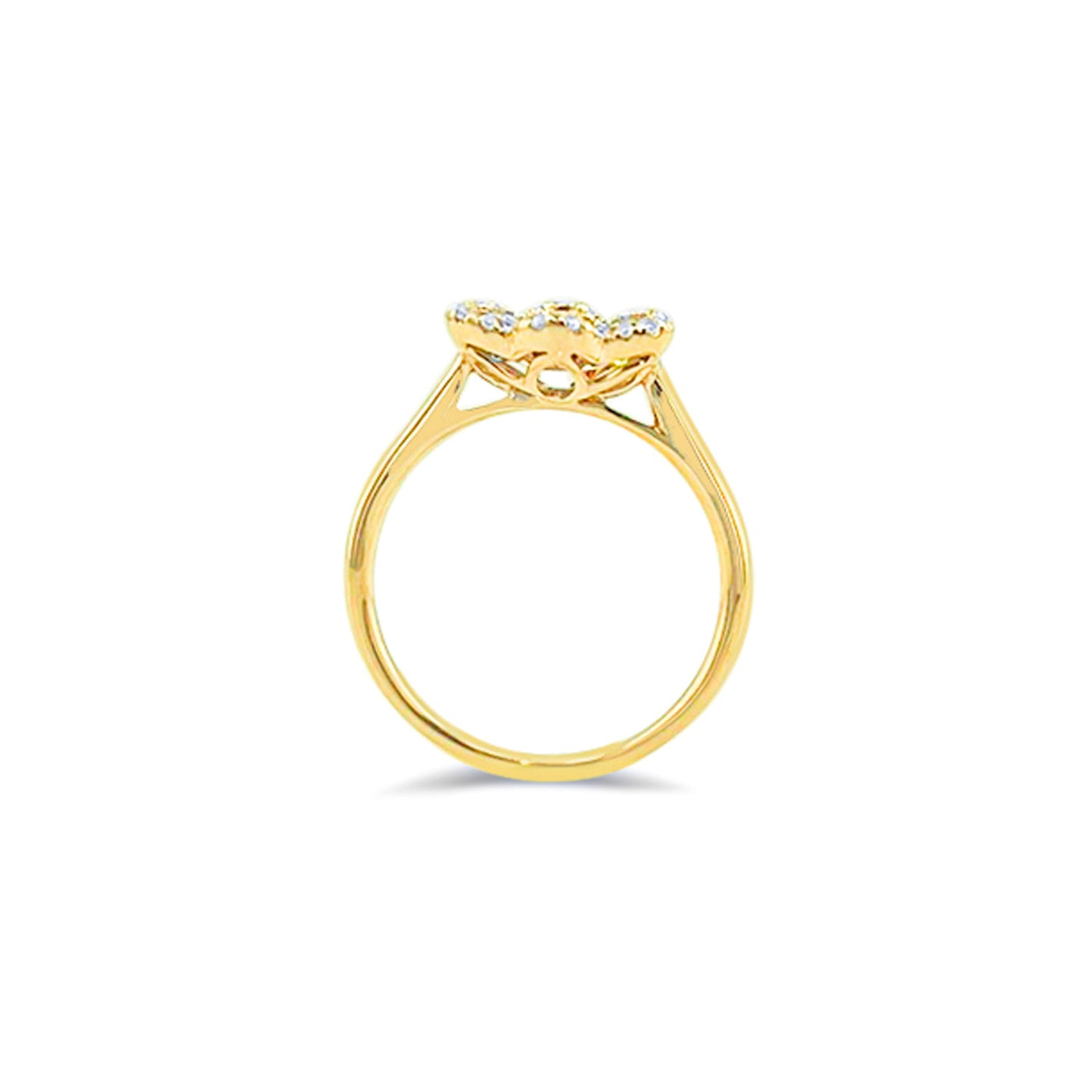 Lucchi 18k White and Yellow Gold with Diamond - Ring Style 30 (Size 13)