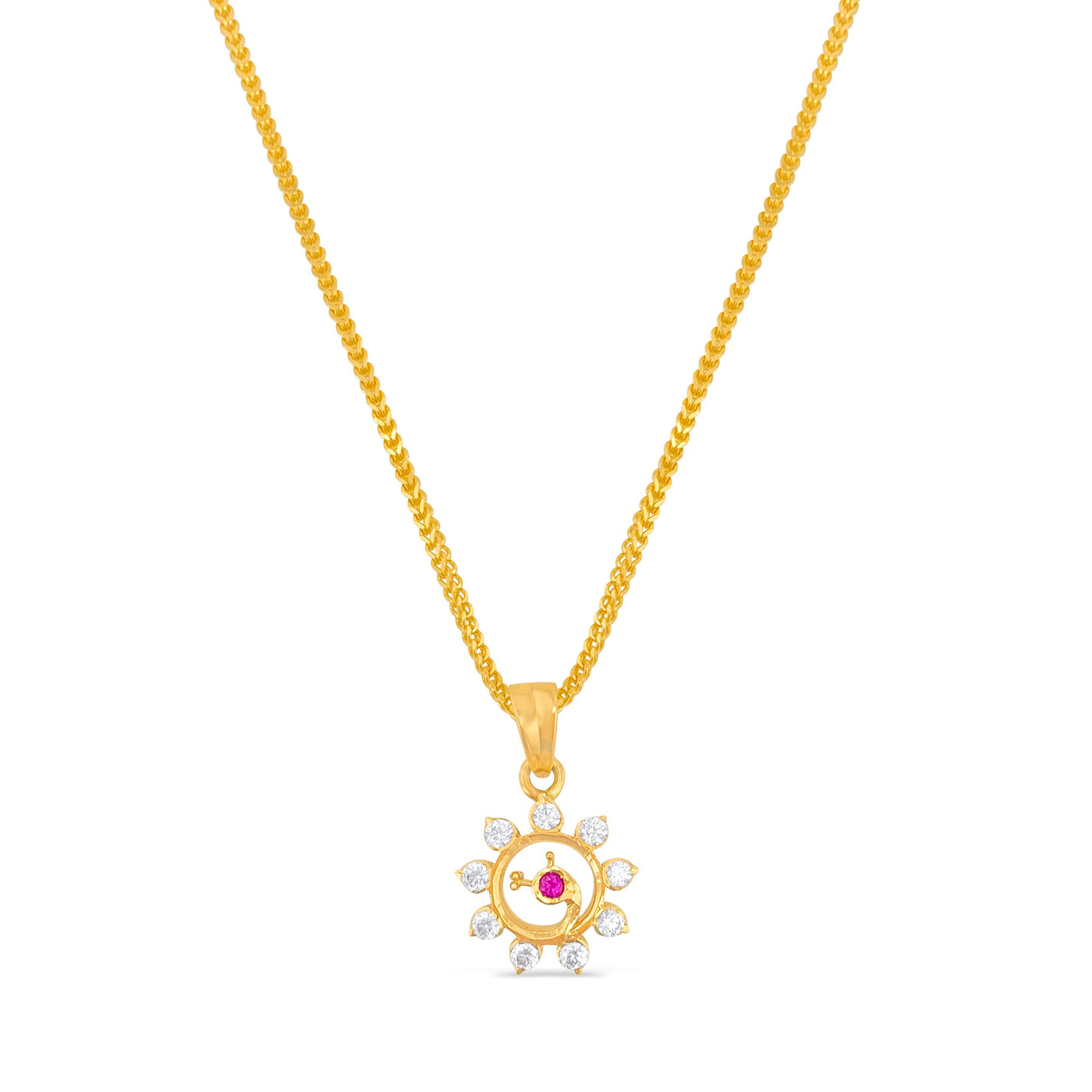 Lucchi 22k Yellow Gold with Stone - Pendant Style 24