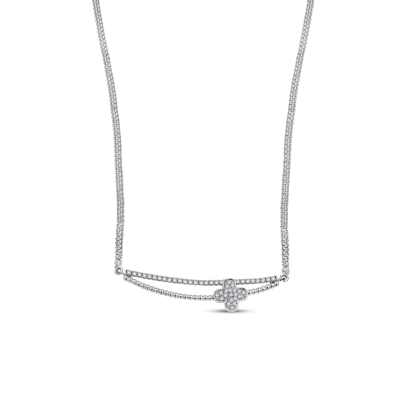 Lucchi 18k White-Gold with Diamonds - Necklace Style 1