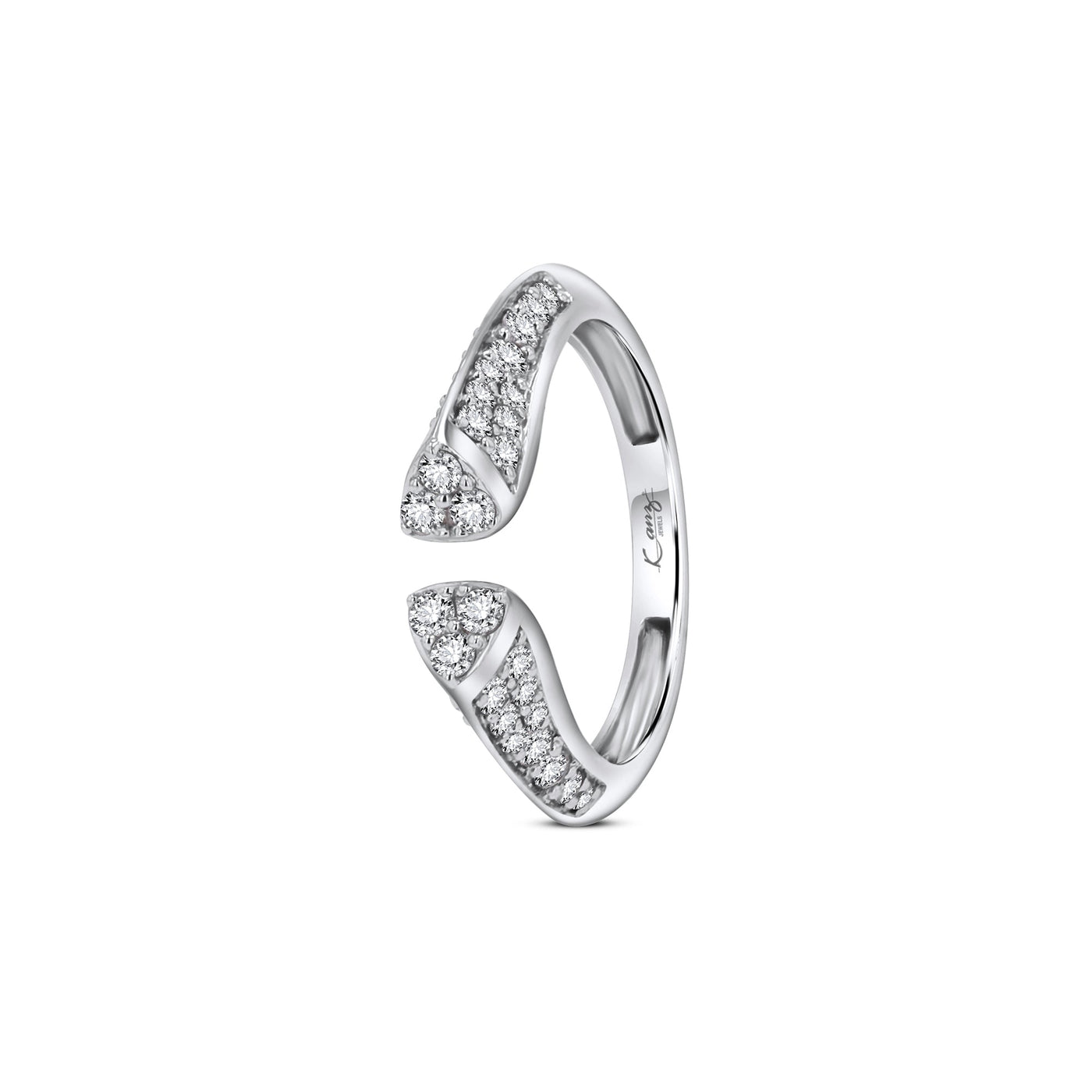 Lucchi 18k White-Gold with Diamonds - Ring Style 4