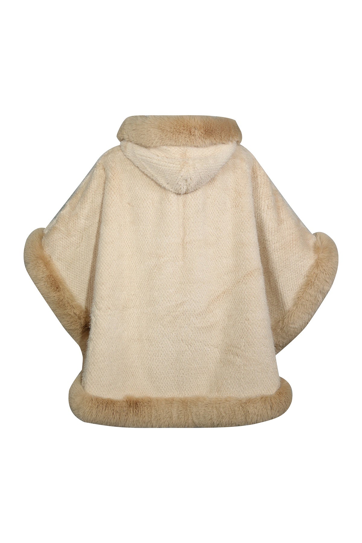 Scott Cashmere Women's Hooded Cape Exclusive Design - Beige