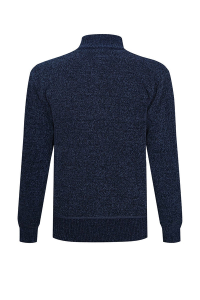 Scott Cashmere Men's Cardigan Exclusive Design - Blue