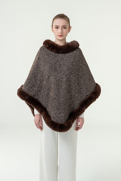 Women's Poncho Exclusive Design - Brown