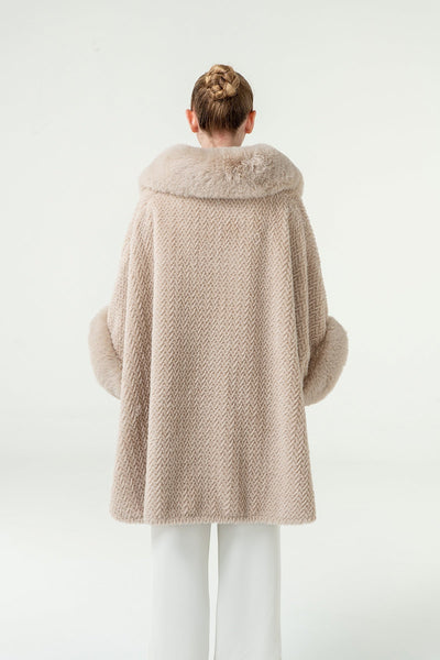 Scott Cashmere Women's Cape Exclusive Design - Beige