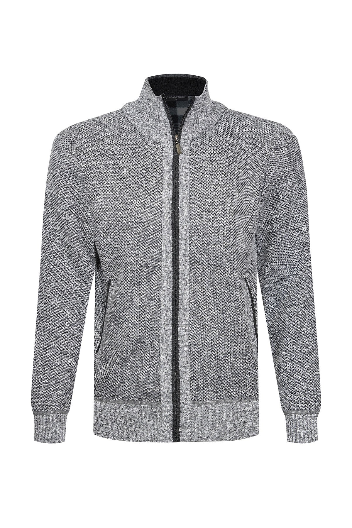 Scott Cashmere Men's Cardigan Exclusive Design - Grey