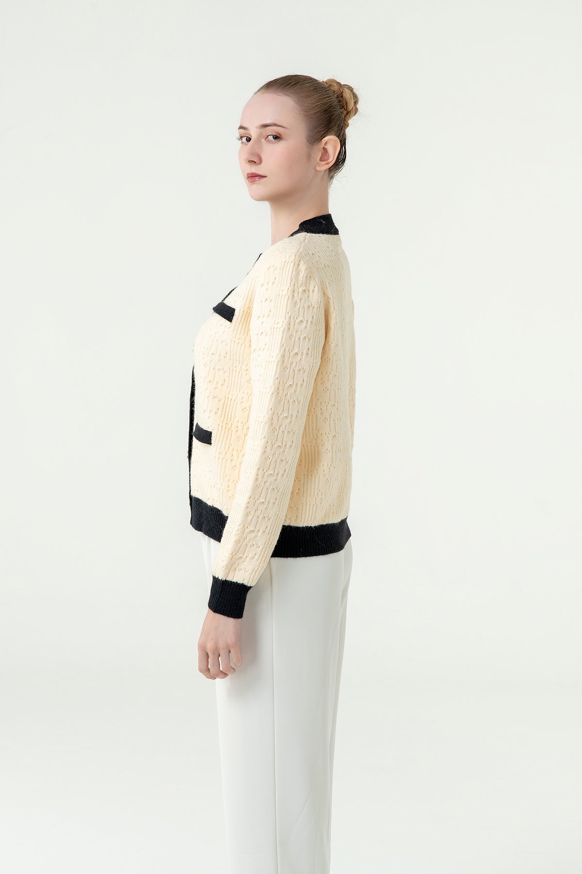 Scott Cashmere Women's Cardigan Exclusive Design - Cream