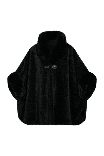 Scott Cashmere Women's Cape Exclusive Design - Black