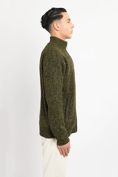 Scott Cashmere Men's Cardigan Exclusive Design - Green