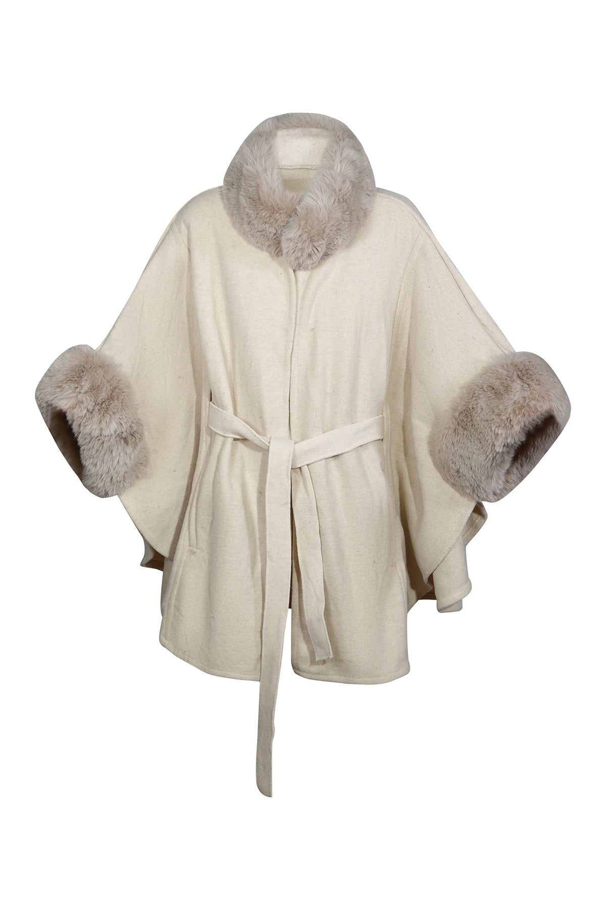 Scott Cashmere Women's Cape Exclusive Design - Cream