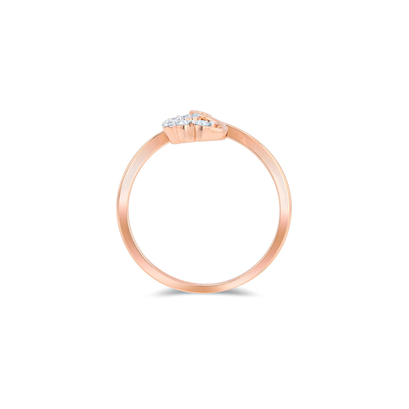 Lucchi 18k White and Rose Gold with Diamond - Ring Style 31 (Size 14)