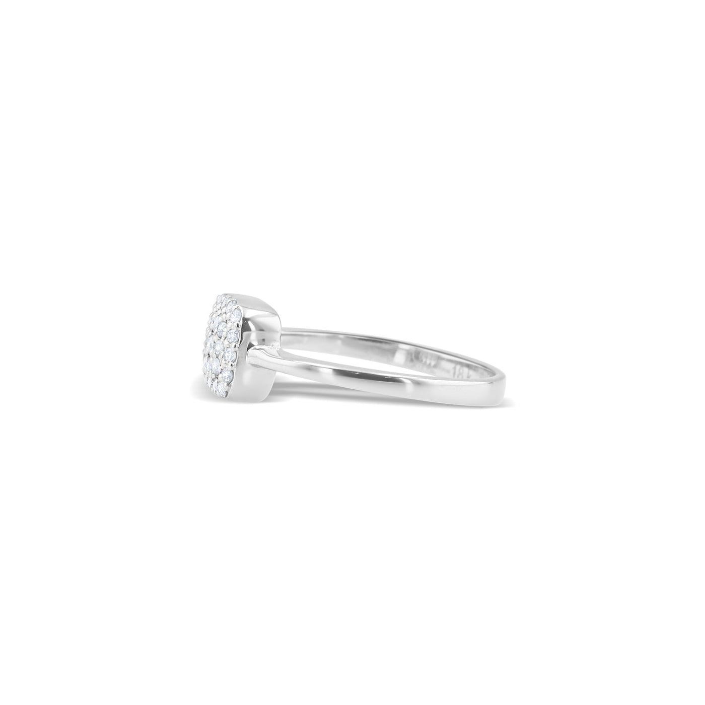 Lucchi 18k White Gold with Diamond - Ring Style 38 (Size 10)