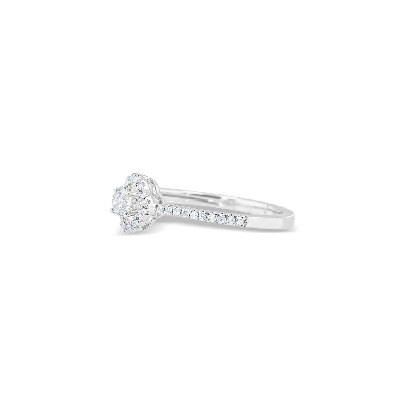 Lucchi 18k White Gold with Diamond - Ring Style 58 (Size 15)