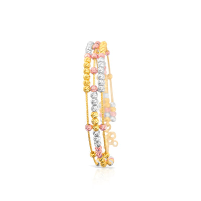 Lucchi 22k Yellow-Gold, White-Gold, and Rose-Gold - Bracelet Style 14